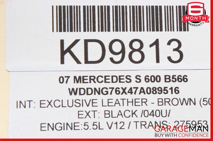 07-14 Mercedes W221 S550 S600 Ride Height ESP Parking Sensor Controller Switch