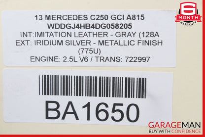 08-14 Mercedes W204 C250 GCI Front Left Side Curved Wishbone Control Arm OEM