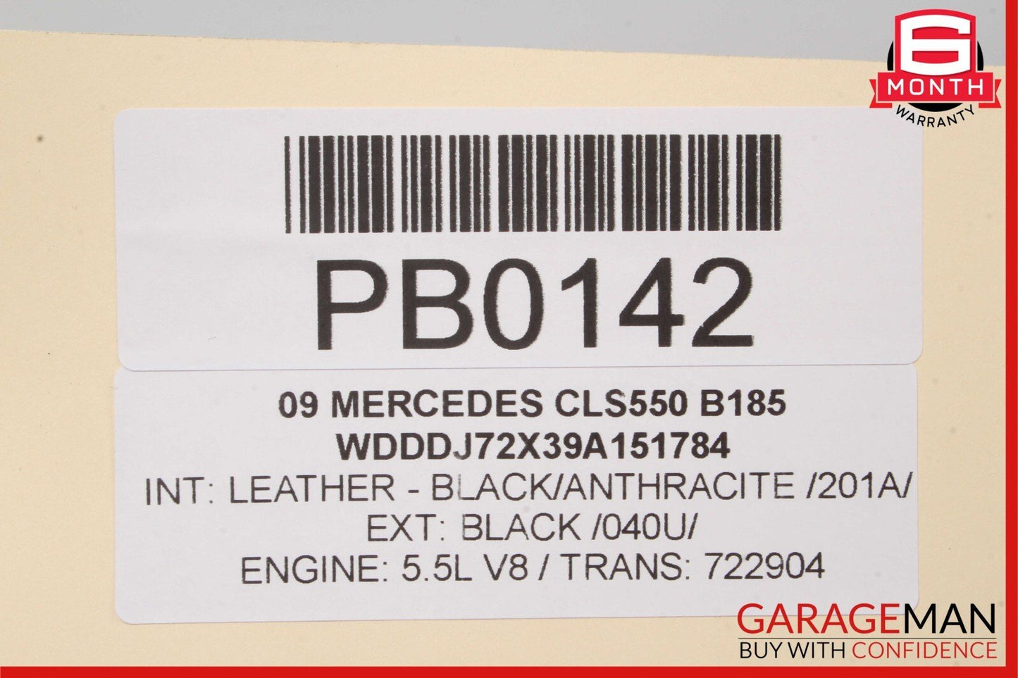 06-11 Mercedes W219 CLS550 Rear Right Interior Door Panel Trim Cover Anthracite