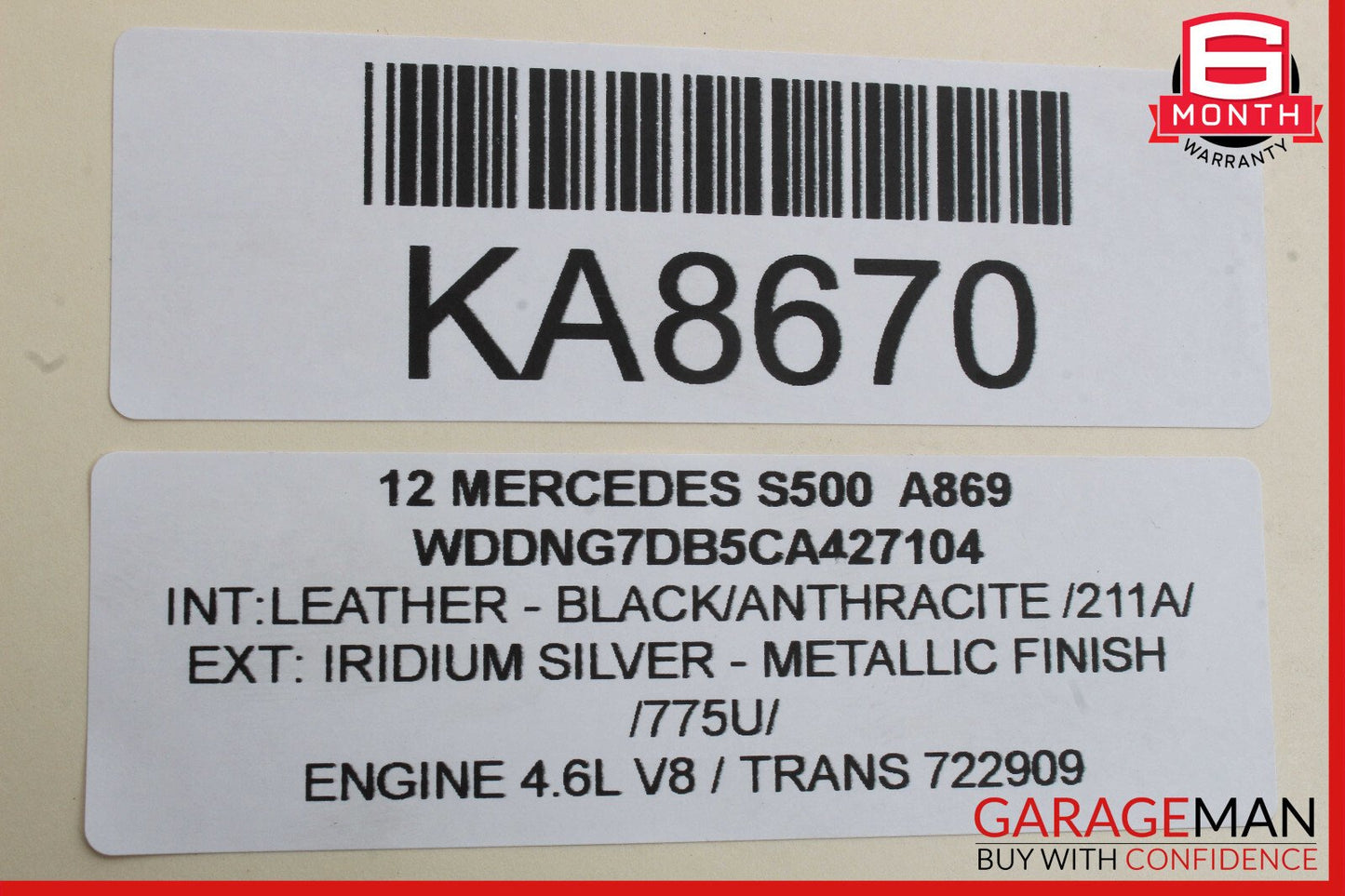 07-13 Mercedes W221 S400 Front Right Side Exterior Door Handle Keyless Go OEM