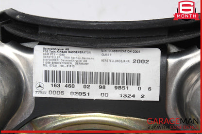 01-05 Mercedes W163 ML500 ML320 Steering Wheel Airbag Air Bag 1634600298 OEM