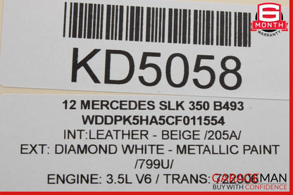12-20 Mercedes R172 SLK350 Front Top Roof Lock Latch Cylinder Set OEM