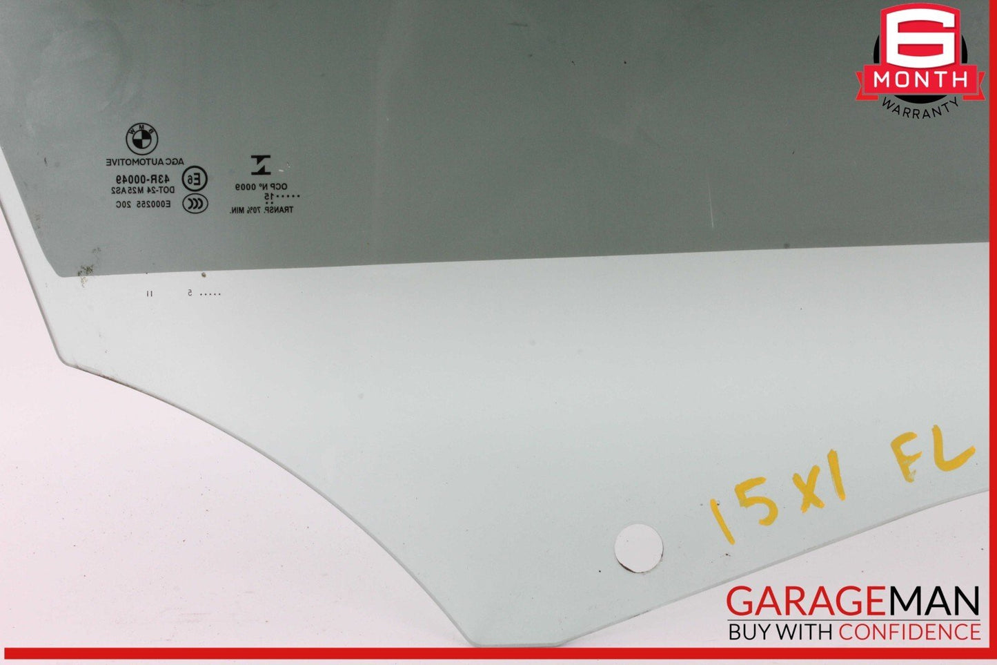 12-15 BMW X1 Front Left Driver Side Door Window Glass 2990295 OEM