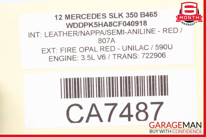 12-20 Mercedes R172 SLK350 Rear Right Side Spindle Knuckle Hub OEM
