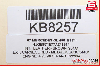 06-12 Mercedes R500 ML350 GL450 Front Left Side Exterior Door Handle Assembly