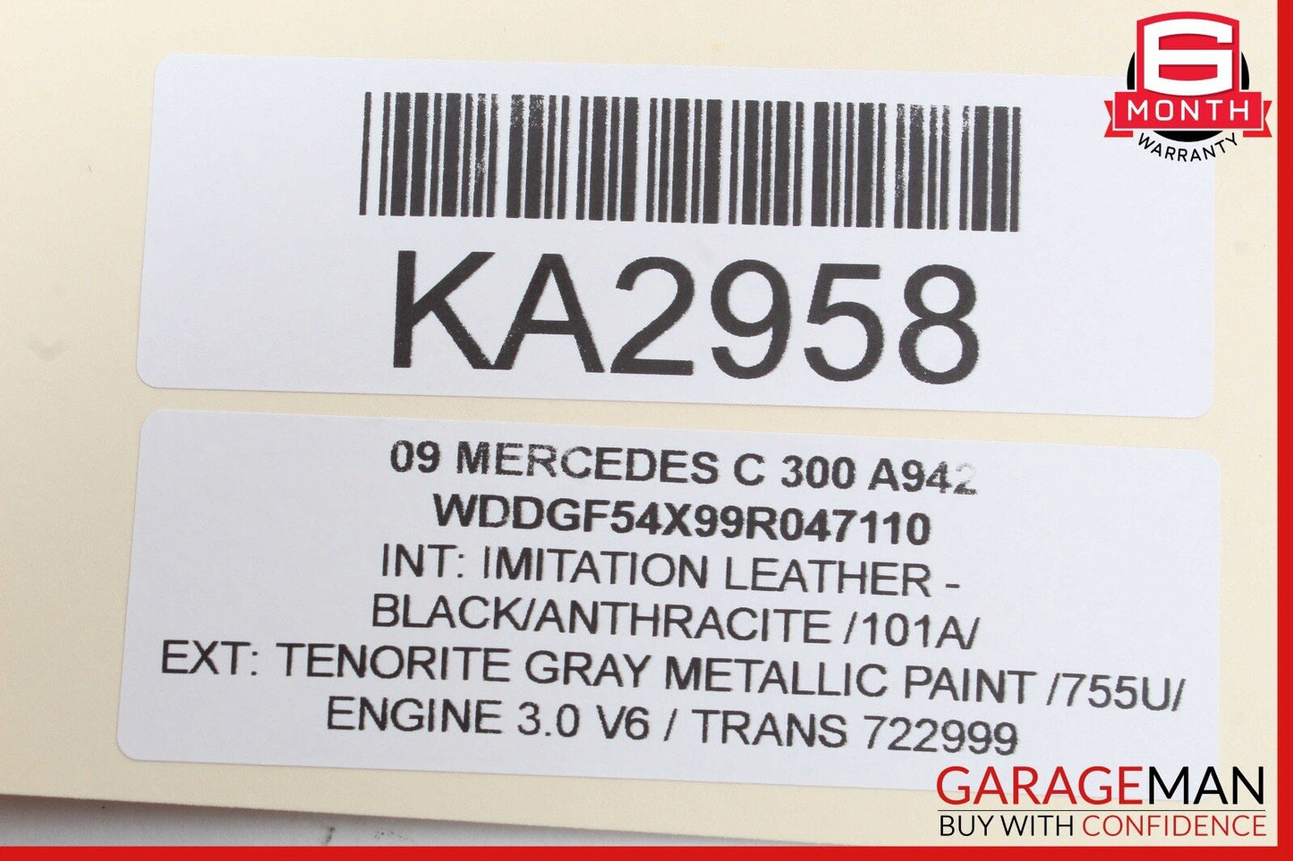 08-11 Mercedes W204 C300 Front Right Door Lock Latch Actuator w/ Handle OEM