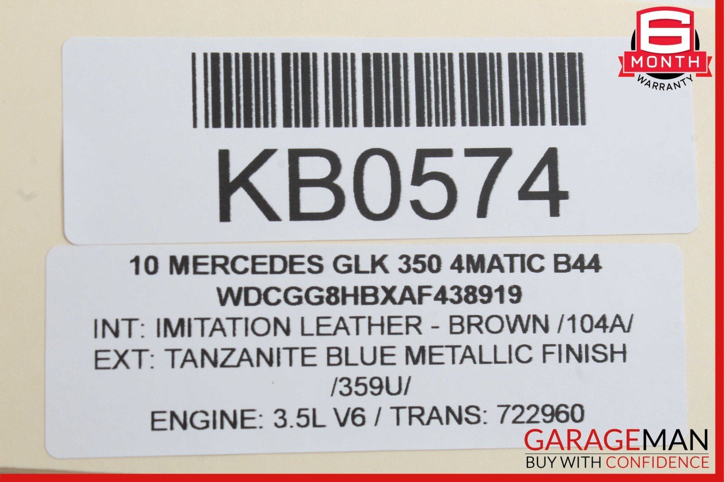 10-17 Mercedes X204 GLK350 E350 C300 Master Cylinder Power Brake Booster OEM