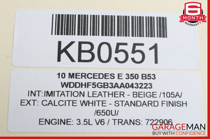 10-13 Mercedes W212 E350 Front Left Side Bumper Fog Light Lamp 2128200956 OEM