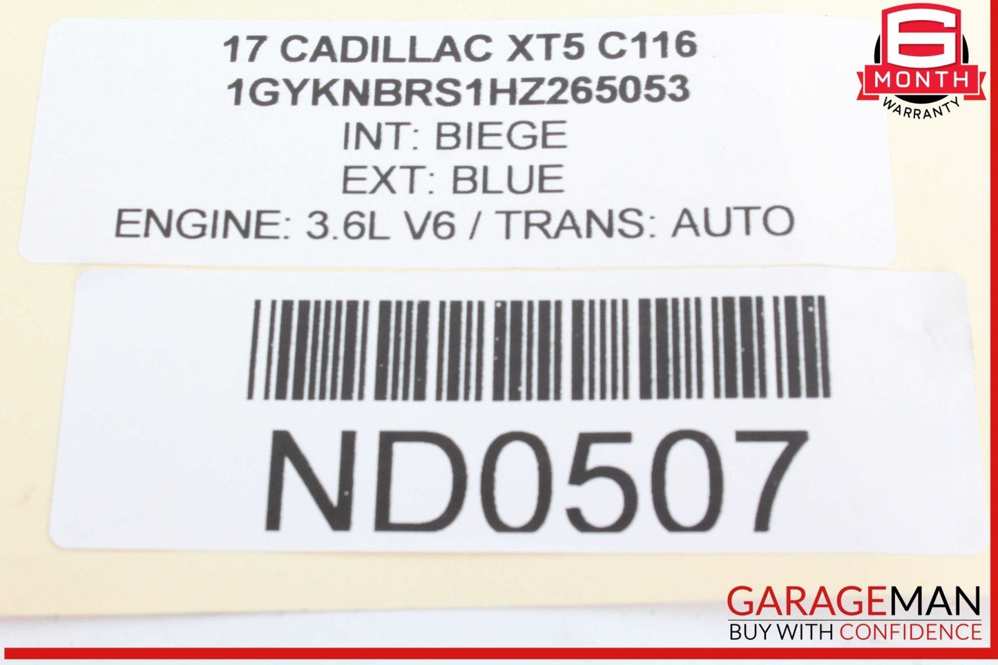 17-23 Cadillac XT5 Front Left & Front Right Side Headrest Head Rest Set of 2 OEM