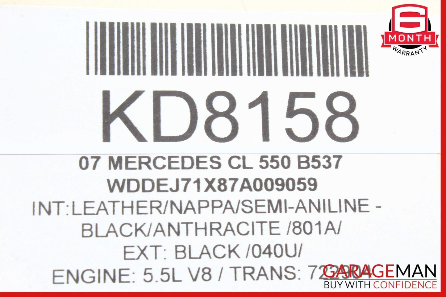 07-14 Mercedes-Benz CL550 W216 Dashboard Center A/C AC Air Vent w/ Clock 2168300554 Genuine