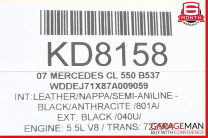 07-14 Mercedes-Benz CL550 W216 Dashboard Center A/C AC Air Vent w/ Clock 2168300554 Genuine