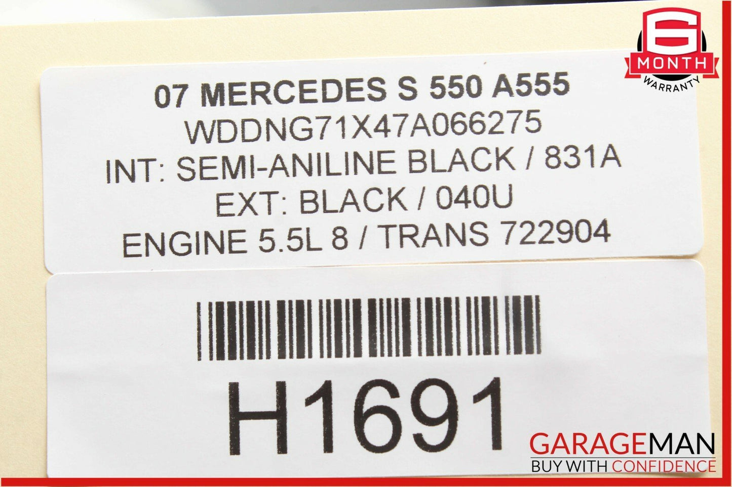 07-09 Mercedes W221 S450 S550 S63 AMG Rear Left / Right Door Control Module Unit