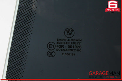 12-18 BMW 640i Rear Left Driver Side Door Window Glass OEM