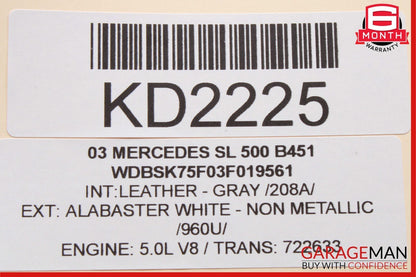 03-08 Mercedes R230 SL500 SL550 Bose Front Left Side Door Audio Speaker OEM