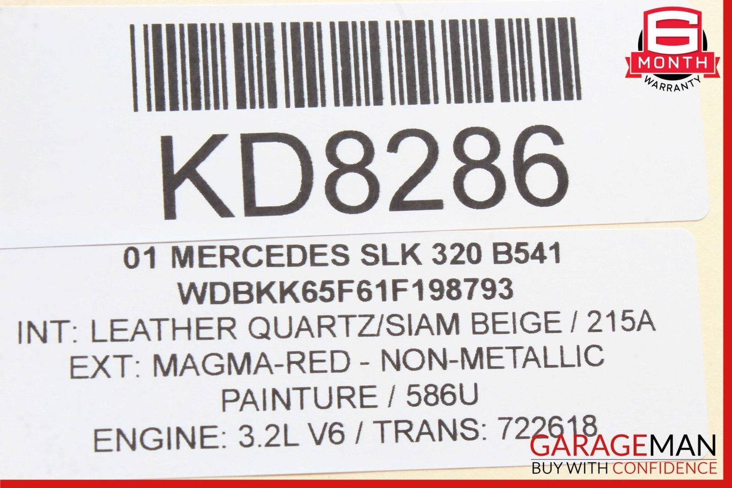 01-04 Mercedes R170 SLK320 SLK230 Front Left Side Exterior Door Handle OEM