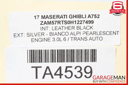 14-17 Maserati Ghibli Front Subframe Cradle Crossmember Sub Frame Assembly RWD
