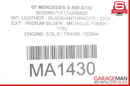 07-14 Mercedes W221 S550 CL550 A/C AC Heater Temperature Climate Control Switch