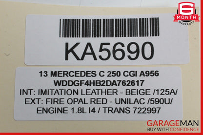 08-14 Mercedes W204 C250 Front Left Driver Side Door Window Regulator Motor OEM