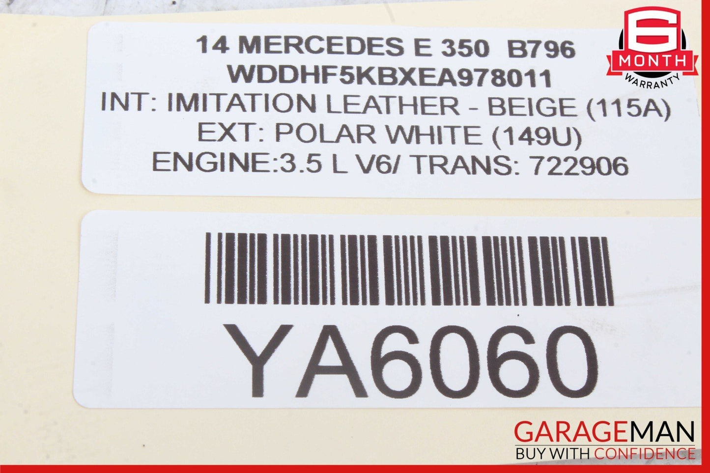 14-16 Mercedes W212 E350 E400 Rear Left Exterior Door Handle Keyless Go OEM