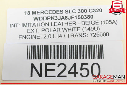 17-20 Mercedes R172 SLC300 Roof Convertible Top Control Module Unit OEM