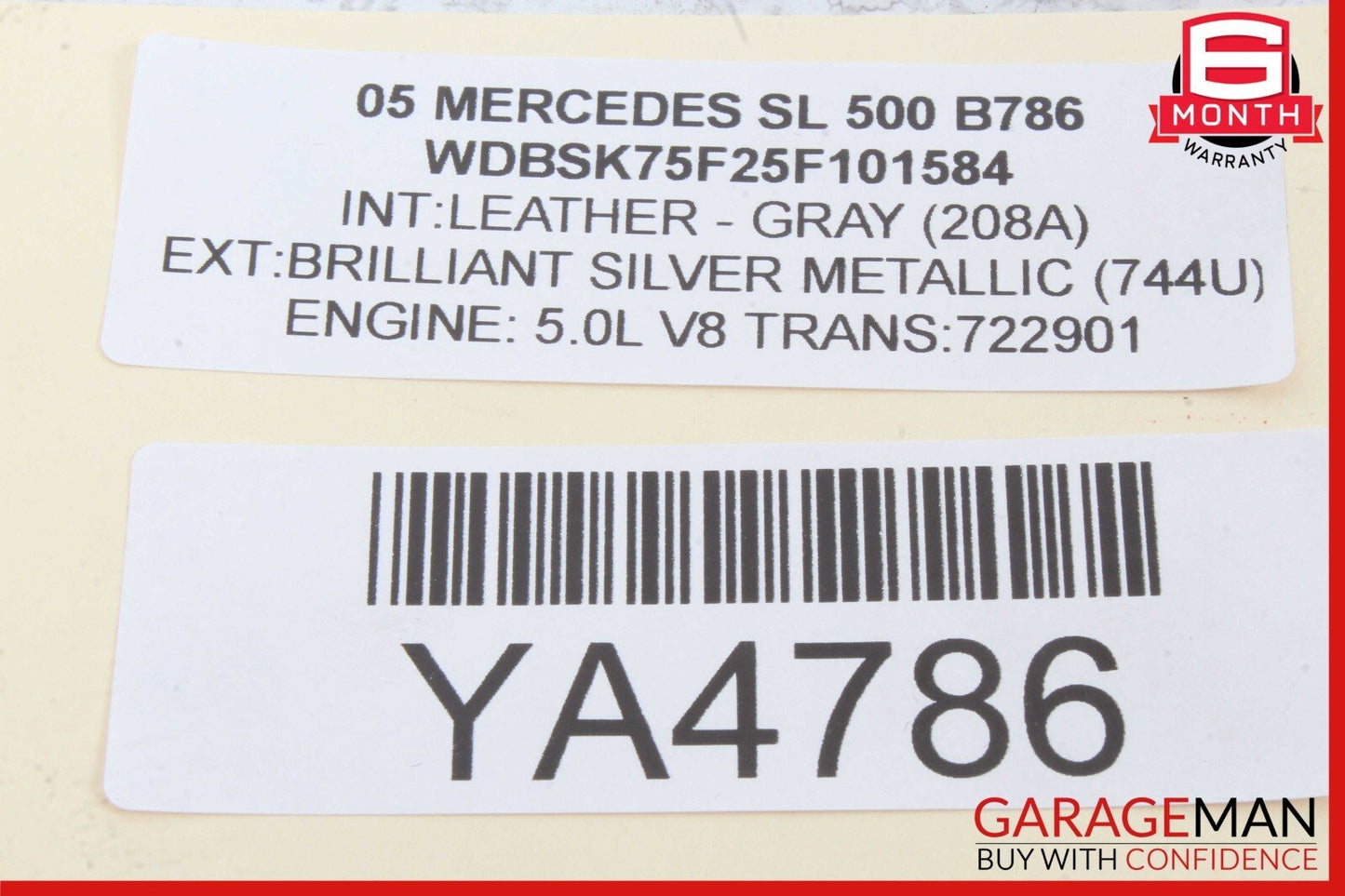 03-12 Mercedes R230 SL500 SL550 SL65 AMG Rear SAM Fuse Box Relay Module OEM