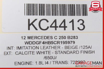 08-17 Mercedes W204 C280 C300 E350 E550 Trunk Lid Latch Lock Actuator Assembly