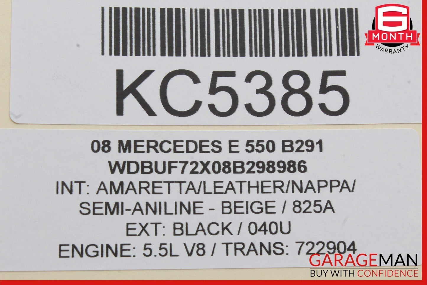 03-09 Mercedes W211 E550 E500 Door Lock Actuator Rear Left Driver Side OEM