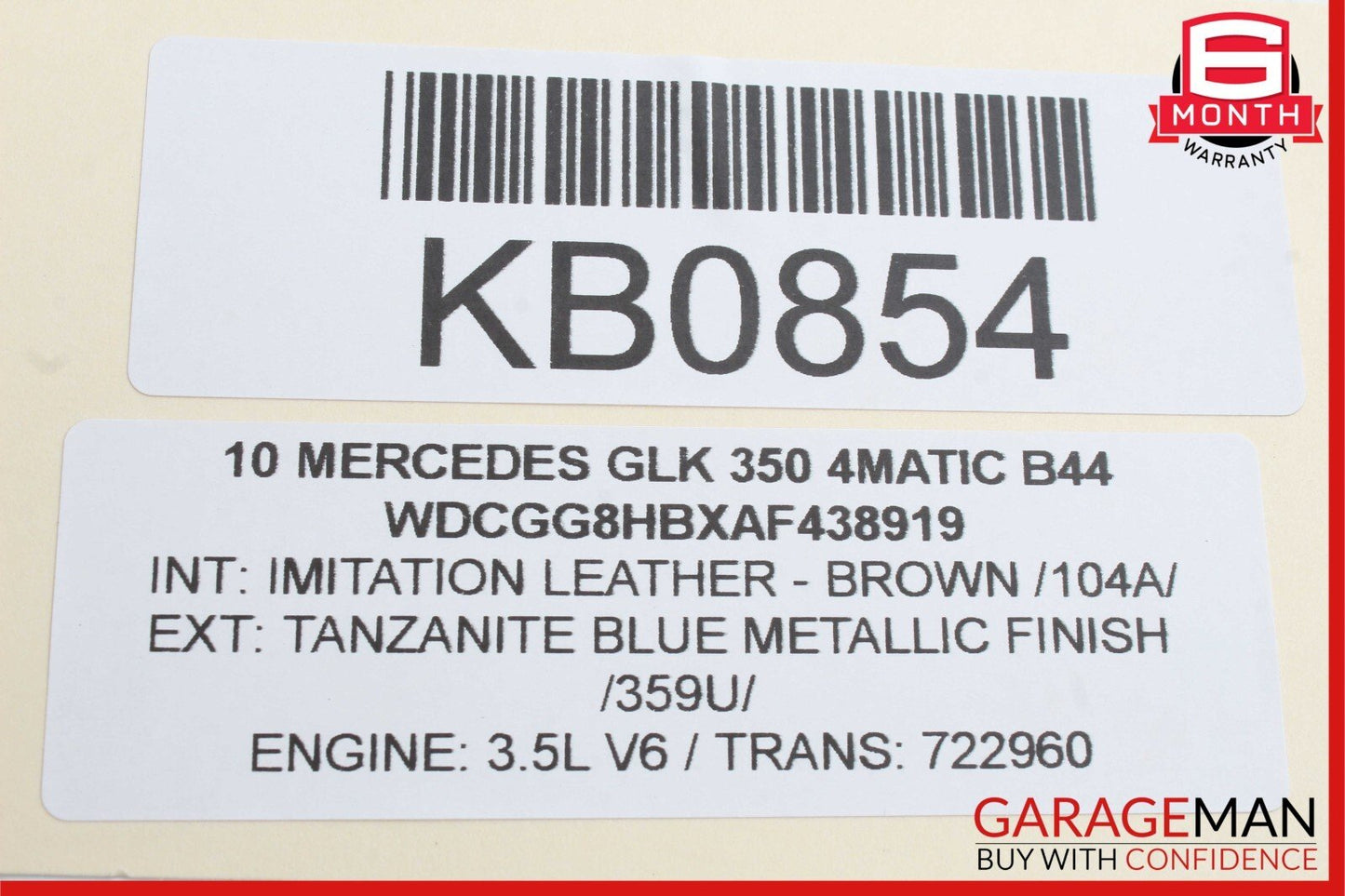 08-16 Mercedes X204 GLK350 Rear Left or Right Suspension Lower Control Arm OEM