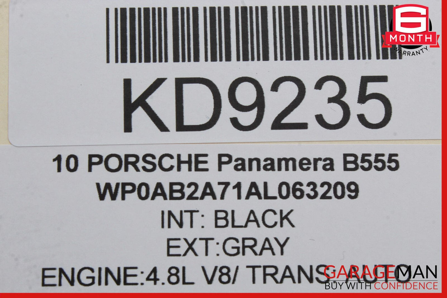 10-16 Porsche Panamera 970 Front Right Passenger Side Interior Door Panel OEM