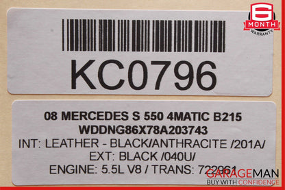 07-10 Mercedes W221 S550 4MATIC Driver Steering Wheel w/ Paddle Shifters OEM