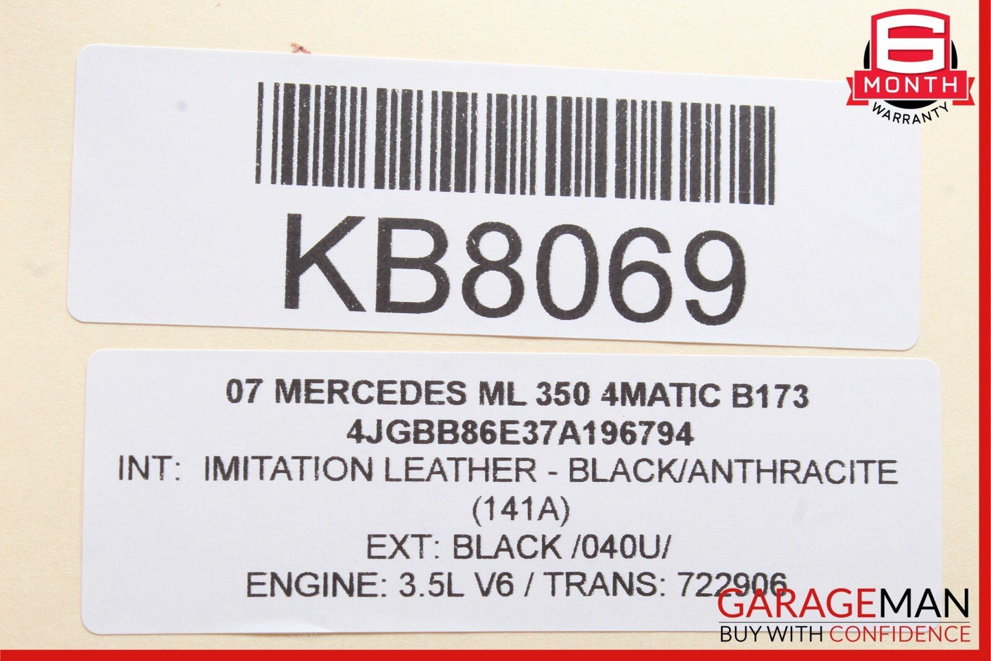 06-12 Mercedes W164 ML350 4MATIC Front Right Passenger Exterior Door Handle OEM
