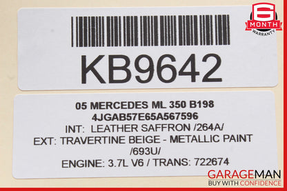 02-05 Mercedes W163 ML350 ML320 Exterior Door Handle Rear Right OEM