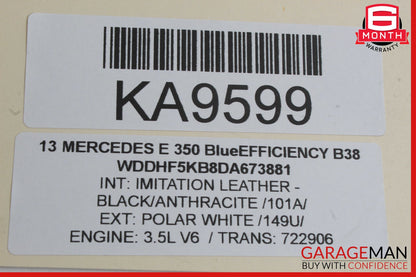 10-16 Mercedes W212 E350 E550 Rear Right Side Door Lock Latch Actuator OEM
