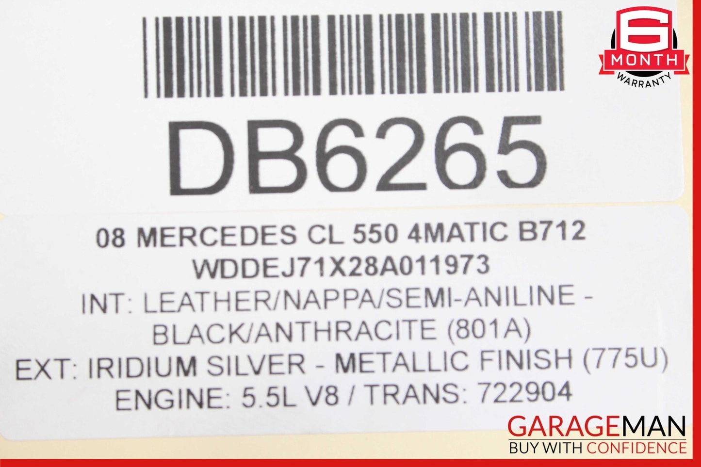 07-10 Mercedes W216 CL550 Front Right Side Interior Door Panel Trim Cover Black