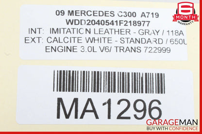 08-14 Mercedes W204 C300 C350 Front Right Side Door Control Module 2048702026