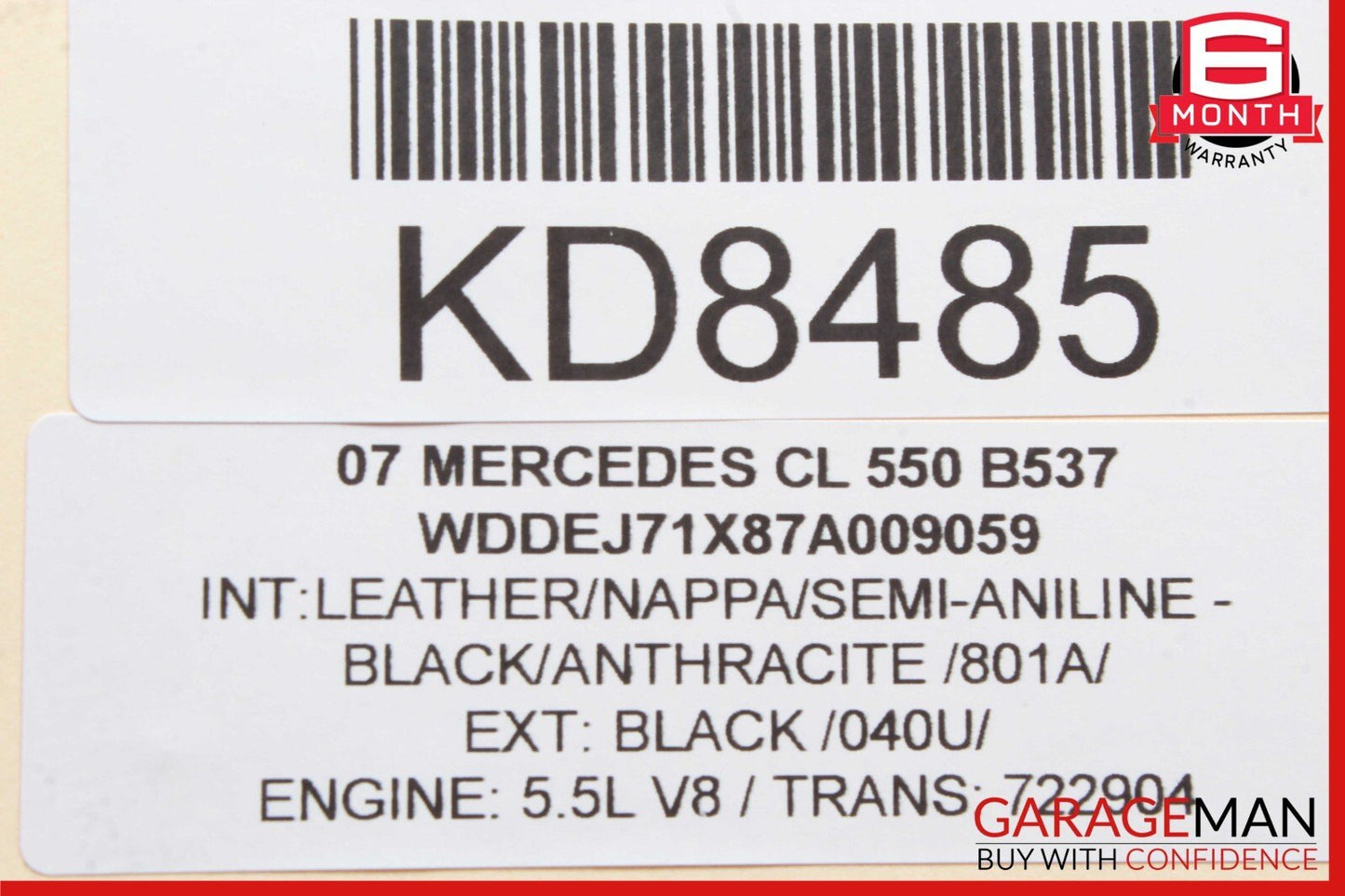 07-13 Mercedes W216 CL550 CL600 Rear Left Driver Side Upper Control Arm OEM