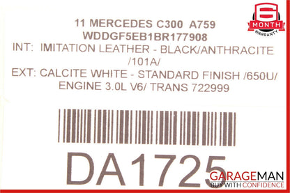 08-14 Mercedes W204 C300 C250 Front Right Passenger Side Door Controller Module