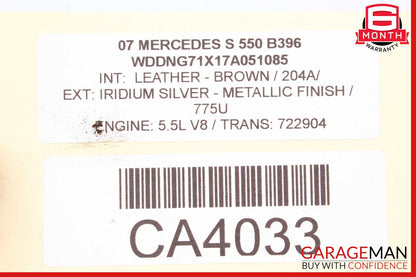 07-13 Mercedes W221 S550 S400 S63 AMG Front Right Side Exterior Door Handle OEM