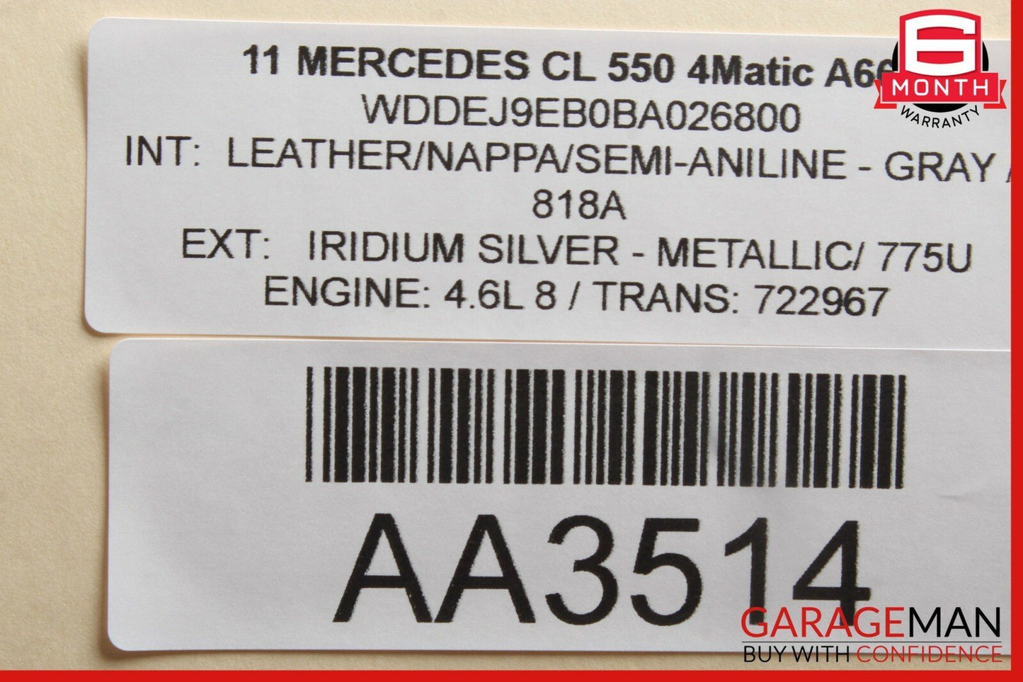 07-13 Mercedes W216 CL550 Suspension ESP Instrument Cluster Control Switch