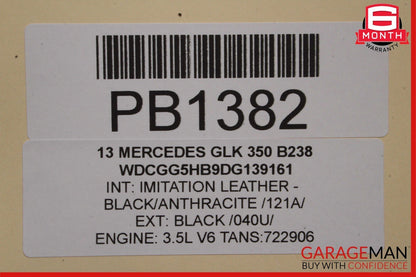 10-15 Mercedes X204 GLK250 GLK350 Rear Top Roof Pano Panoramic Glass Panel OEM