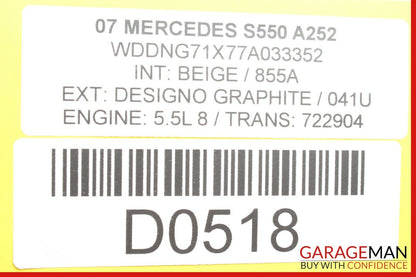 07-09 Mercedes W221 S550 CL550 Windshield Night Vision Camera 2218203210 OEM