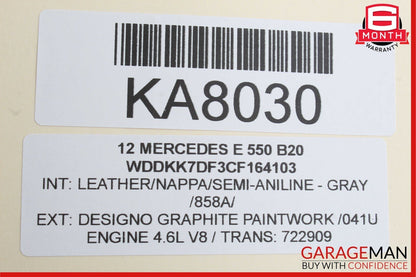 11-13 Mercedes W212 E550 E350 Floor Gear Selector Shift Shifter Box OEM