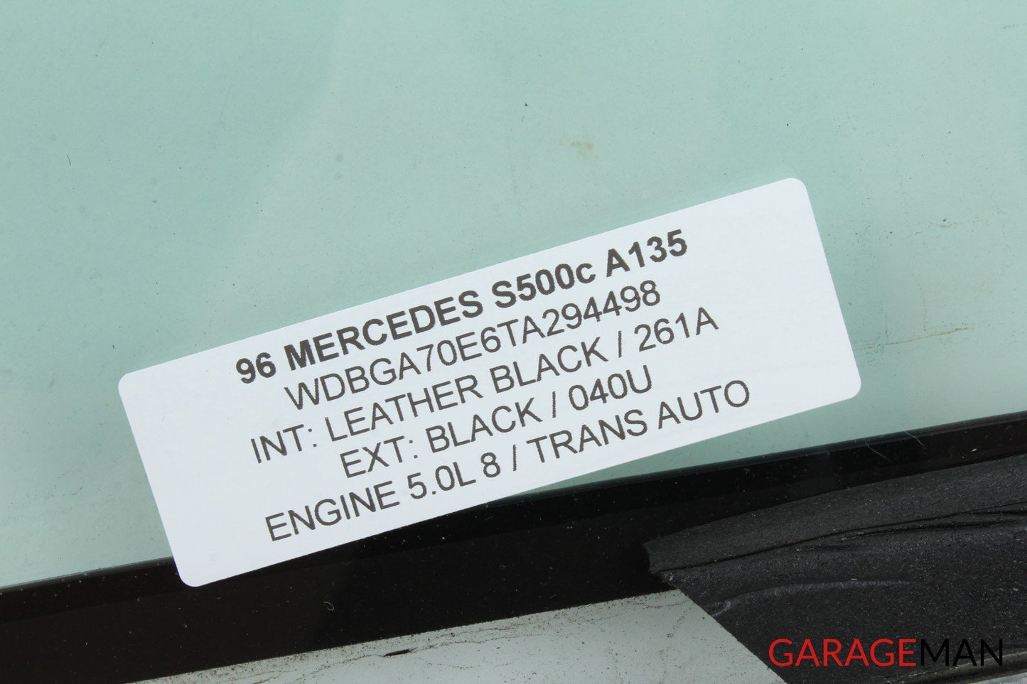 94-97 MERCEDES W140 S500 COUPE REAR LEFT QUARTER WINDOW GLASS OEM