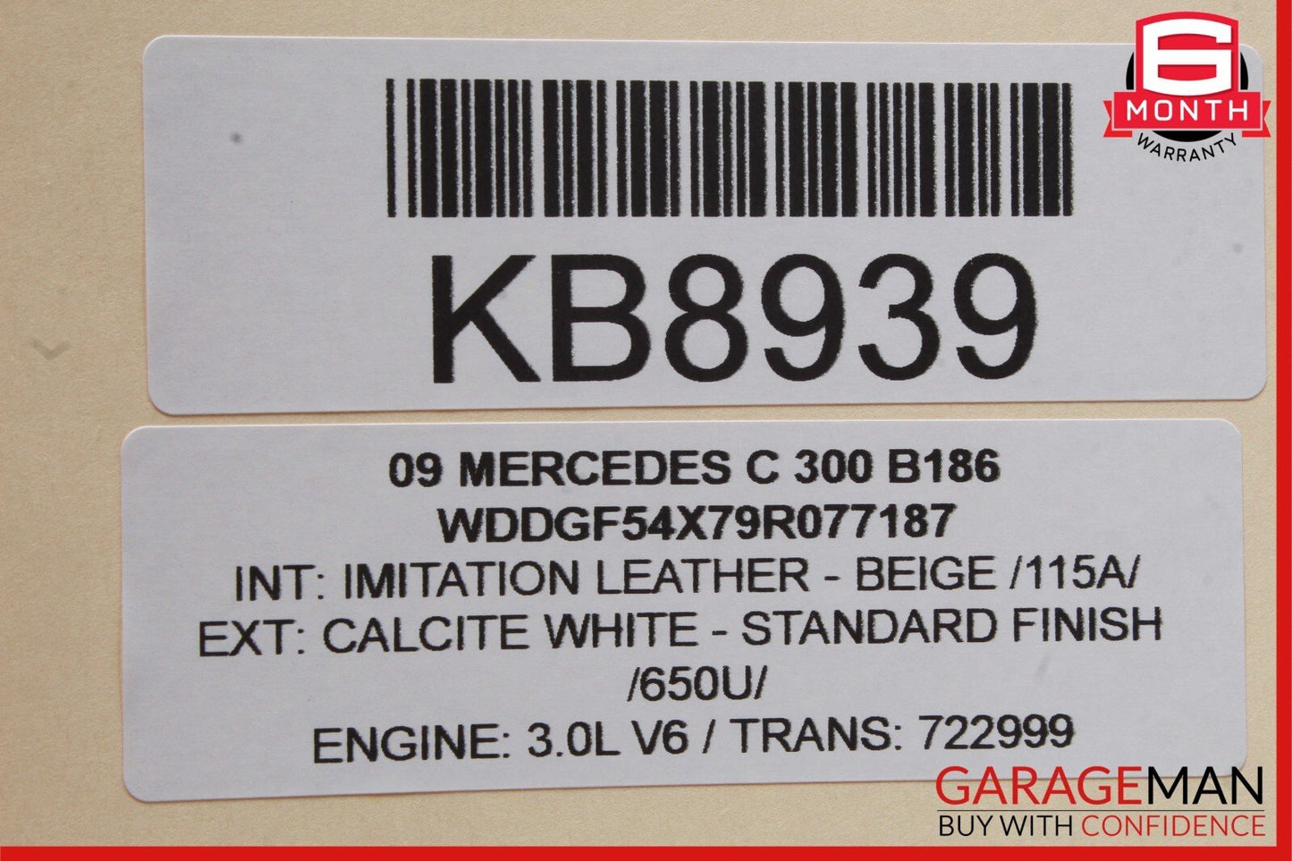 08-15 Mercedes W204 C300 GLK350 Front / Rear  Right Side Exterior Door Handle