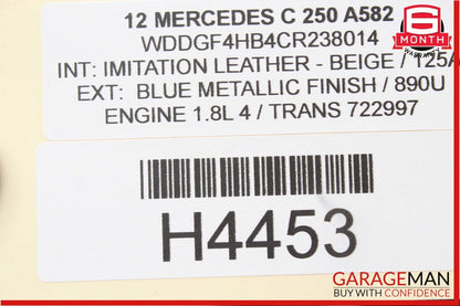 08-15 Mercedes C250 C300 C350 E350 Center Console Shift Shifter Bezel Trim Wood