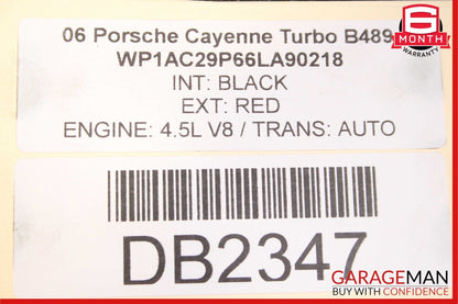 03-10 Porsche Cayenne 955 957 Rear Upper Suspension Cross Member Crossmember