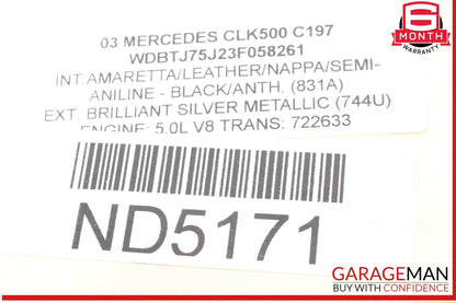03-09 Mercedes W209 CLK500 Headlight Support Bracket Left Side 2096200916 OEM