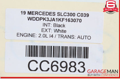 16-20 Mercedes R172 SLC300 SLC43 Rear Axle Driveshaft Drive Shaft Propeller OEM