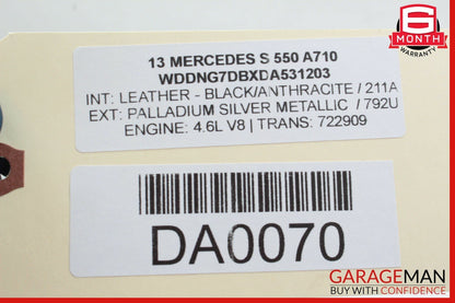07-13 Mercedes W221 S350 S450 S550 Rear Right Door Lock Latch Actuator