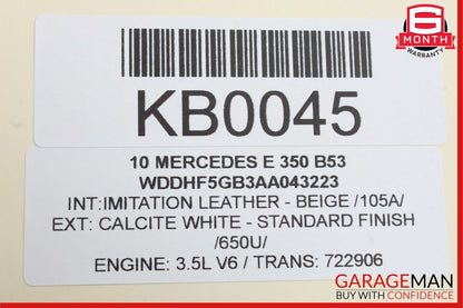 10-13 Mercedes W212 E350 E400 Dashboard Dash AC A/C Air Vent LeftÂ Trim Black OEM
